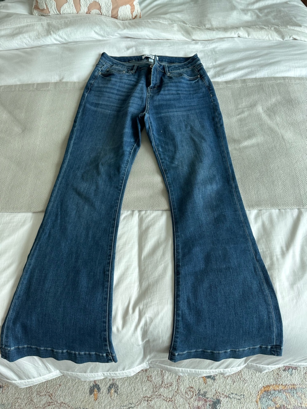 Mica Dark Blue Women's Flare Jeans